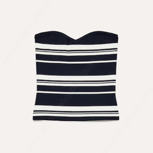✨ NWOT Striped Olaf Tube Top | Babaton - Picture 3 of 9